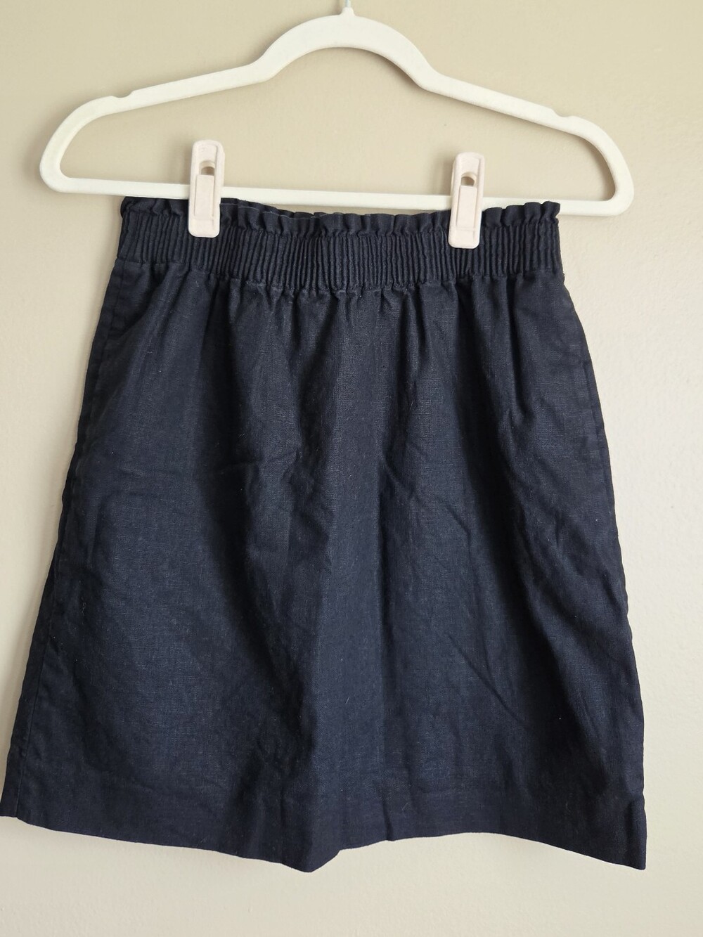 J. Crew Black Elastic-Waist Mini Skirt